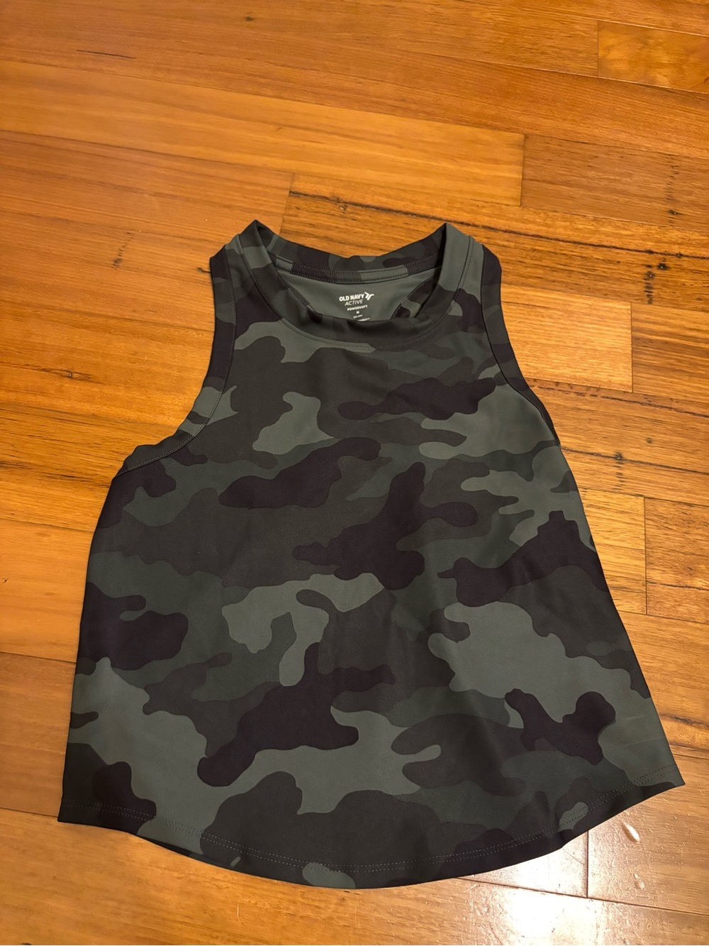 Old Navy Women's Dark Green Camo Athletic Tank